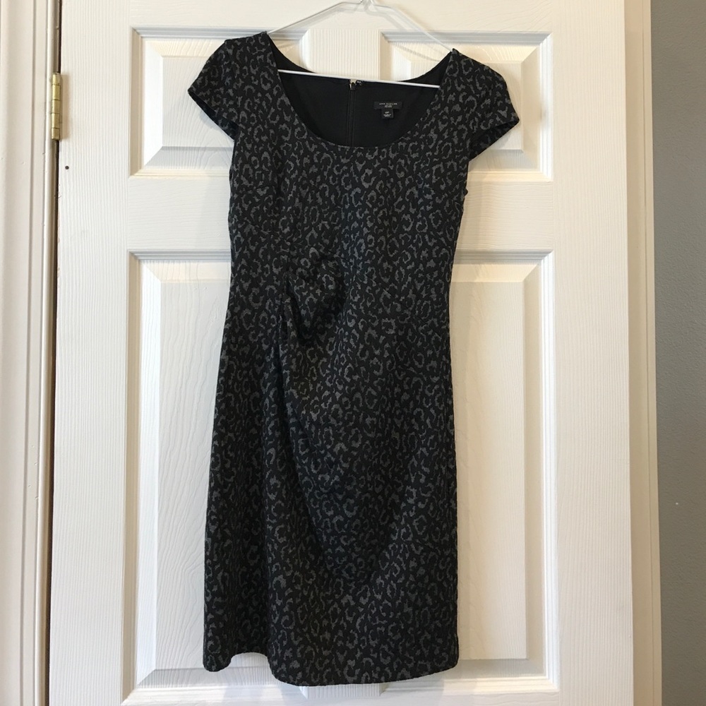 Black and grey Ann Taylor Work Dress